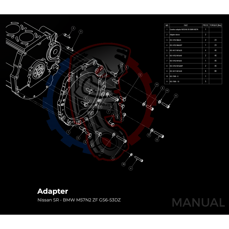 Kit embrayage Race Stage 1 conversion moteur Nissan SR SR20 SR20DE SR20DET boite BMW M57N M57N2 6-speed HGD JGA HGA - 240mm