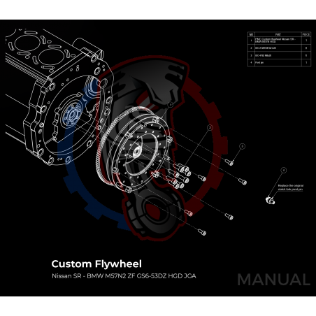Kit embrayage Race Stage 1 conversion moteur Nissan SR SR20 SR20DE SR20DET boite BMW M57N M57N2 6-speed HGD JGA HGA - 240mm