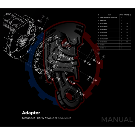 Kit embrayage Race Stage 1 Nissan SR SR20 SR20DE SR20DET boite BMW M57N2 6-speed HGU HGK / N54 - 240mm