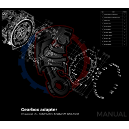Kit embrayage Race stage 2 conversion moteur GM Chevrolet V8 LS LSX LSA LT1 boite BMW M57N2 6-speed HGD JGA - 184mm 2