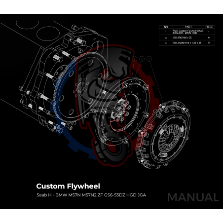 Kit embrayage Race Stage 1 Saab H B204 B205 B234 B235 boite BMW M57N2 6-Speed HGD JGA - 240mm