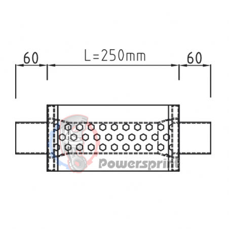 Echappement rond Powersprint 70 mm HF 25 - Swapland -