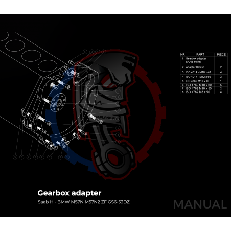 Kit embrayage Race Stage 1 Saab H B204 B205 B234 B235 boite BMW M57N2 6-speed HGD JGA - 240mm