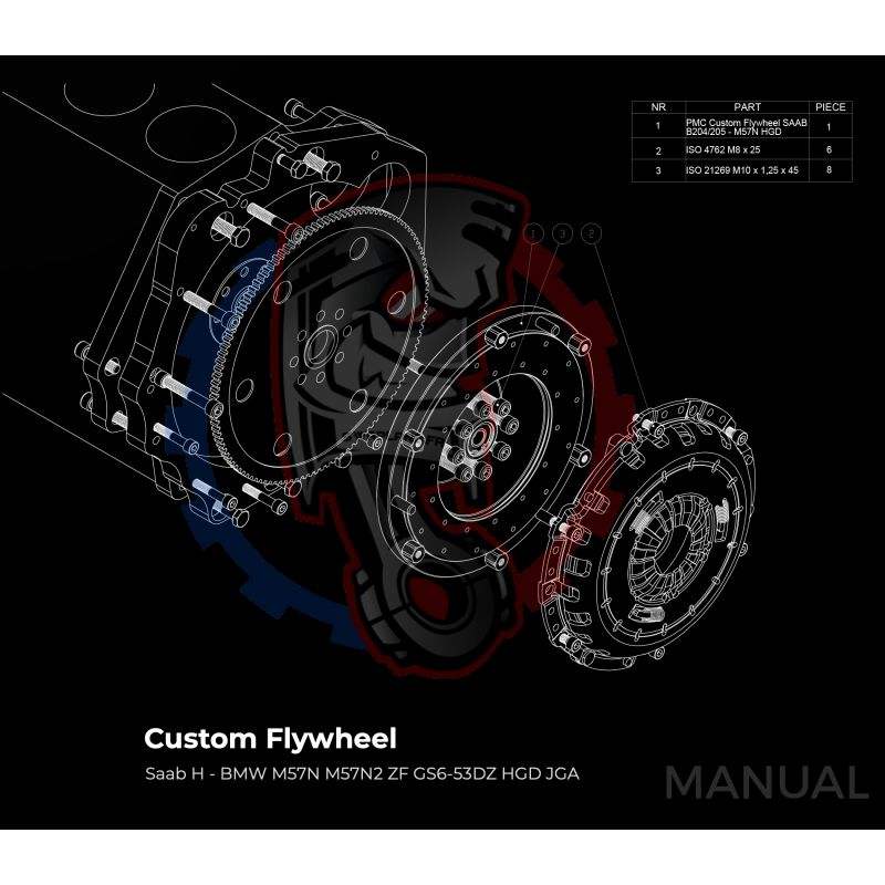 Kit embrayage Race Stage 1 Saab H B204 B205 B234 B235 boite BMW M57N2 6-speed HGD JGA - 240mm