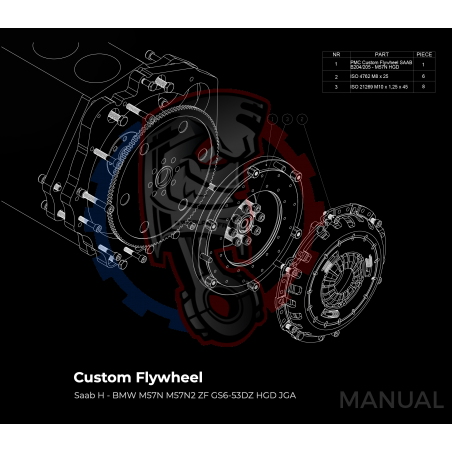 Kit embrayage Race Stage 1 Saab H B204 B205 B234 B235 boite BMW M57N2 6-speed HGD JGA - 240mm