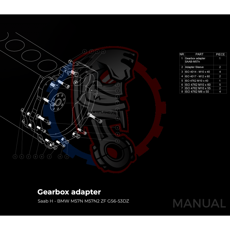 Race Stage 1 Saab H B204 B205 B234 B235 boite BMW M57N2 6-velocidades HGU HGK - 240mm