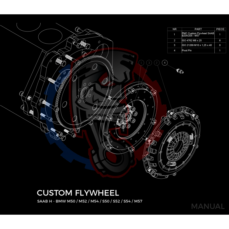 Kit embrayage Race Stage 1 Saab H B204 B205 B234 B235 boite BMW M50 S50 M52 S52 M54 - 240mm