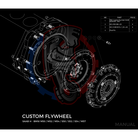Kit embrayage Stage 1 Saab H B204 B205 B234 B235 boite manuelle BMW M57 / E46 S54 M3 - 240mm
