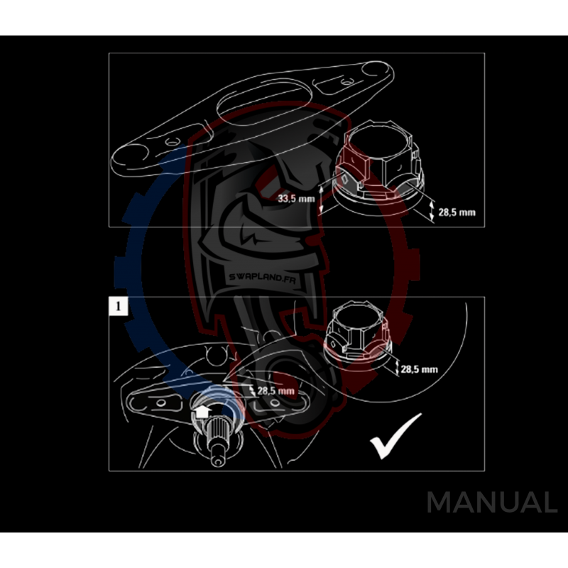 Kit embrayage Race stage 2 conversion moteur GM Chevrolet V8 LS LS1 LS3 LS7 LM7 LQ boite BMW M57N2 6 vitesses HGD JGA - 184mm