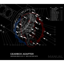 Kit embrayage Stage 1 conversion moteur Mercedes-Benz M113 M113K AMG sur Boite BMW M57N2 6 vitesses HGU HGK / N54 - 240mm 2