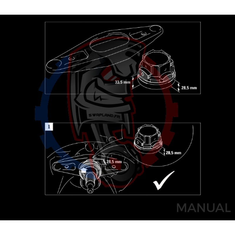 Kit embrayage Stage 1 conversion moteur Mercedes-Benz M113 M113K AMG sur Boite BMW M57N2 6 vitesses HGU HGK / N54 - 240mm