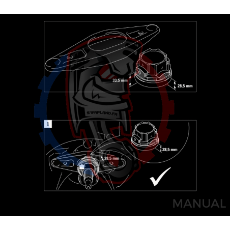 Kit embrayage Stage 1 conversion moteur Mercedes-Benz M113 M113K AMG sur Boite BMW M57N2 6 vitesses HGU HGK / N54 - 240mm