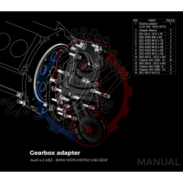 Kit embrayage conversion moteur Audi V8 4.2 ABZ avec boite BMW M57N2 HGD JGA 6 vitesses manuelle - 240mm 2