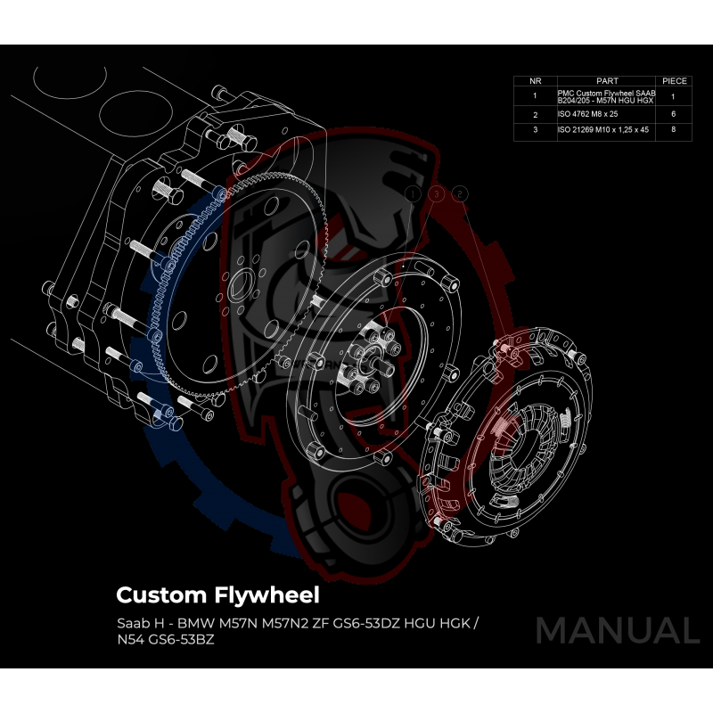 Kit embrayage  Stage 1 Saab H B204 B205 B234 B235 boite BMW M57N2 6-Vitesses HGU HGK - 240mm