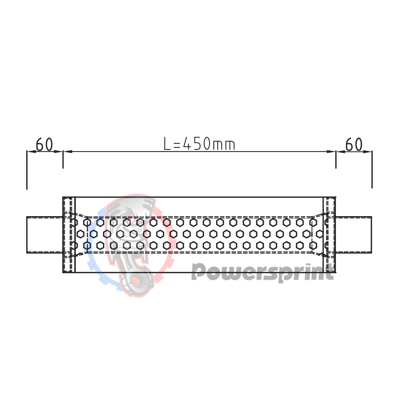 Echappement ovale Powersprint 70 mm HF 45 - Swapland -