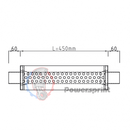Echappement rond Powersprint 70 mm HF 45 - Swapland -