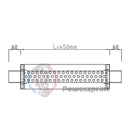Echappement ovale Powersprint 55 mm HF 45 - Swapland -