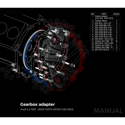 Kit embrayage Stage 1 conversion moteur Audi V8 4.2 ABZ pour boite BMW M57N2 HGD JGA 6-Vitesses - 240mm 2