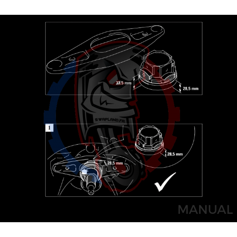 Kit embrayage Race Stage 1 conversion moteur Mercedes-Benz M104 boite BMW M57N2 6-Vitesses HGD JGA - 240mm