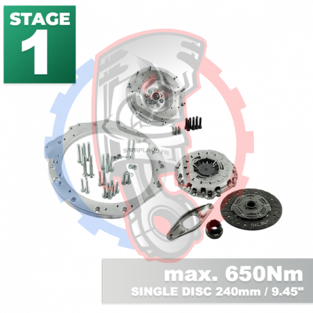 Kit embrayage Stage 1 conversion moteur Mercedes-Benz M112 M113 M113K boite BMW M57N2 6-Vitesses HGD JGA - 240mm