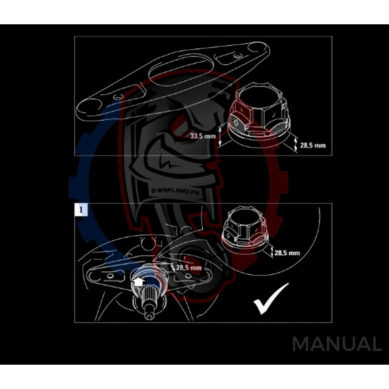Kit embrayage Stage 1 conversion moteur Mercedes-Benz M112 M113 M113K boite BMW M57N2 6-Vitesses HGD JGA - 240mm