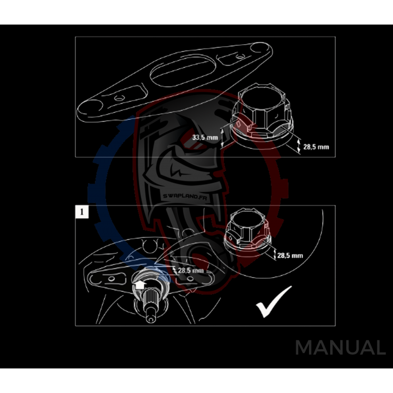 Kit embrayage Race Stage 1 conversion moteur Mercedes-Benz M113 M113K AMG AMG boite BMW M57N2 6-Vitesses HGU HGK / N54 - 240mm