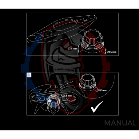 Kit embrayage Stage 1 conversion moteur Mercedes-Benz M113 boite BMW M57N HGU HGK / N54 - 240mm