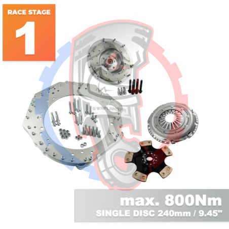 Kit embrayage Race Stage 1 conversion moteur GM Chevrolet V8 LS LS1 LS3 LS7 LM7 LQ boite BMW M57N2 6-Speed HGD JGA - 240mm