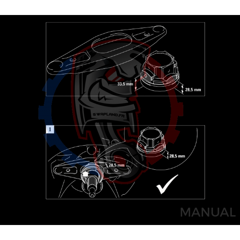 Kit embrayage Race Stage 1 conversion moteur GM Chevrolet V8 LS LS1 LS3 LS7 LM7 LQ boite BMW M57N2 6-Speed HGD JGA - 240mm