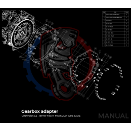 Kit embrayage Stage 1 conversion moteur GM Chevrolet V8 LS LS1 LS3 LS7 LM7 LQ boite BMW M57N2 6-Vitesses HGD JGA - 240mm 2
