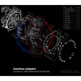 Kit embrayage Race Stage 1 conversion moteur GM Chevrolet V8 LS LS1 LS3 LS7 LM7 LQ boite BMW M57N2 6-Vitesses HGU HGK / N54 - 24 2