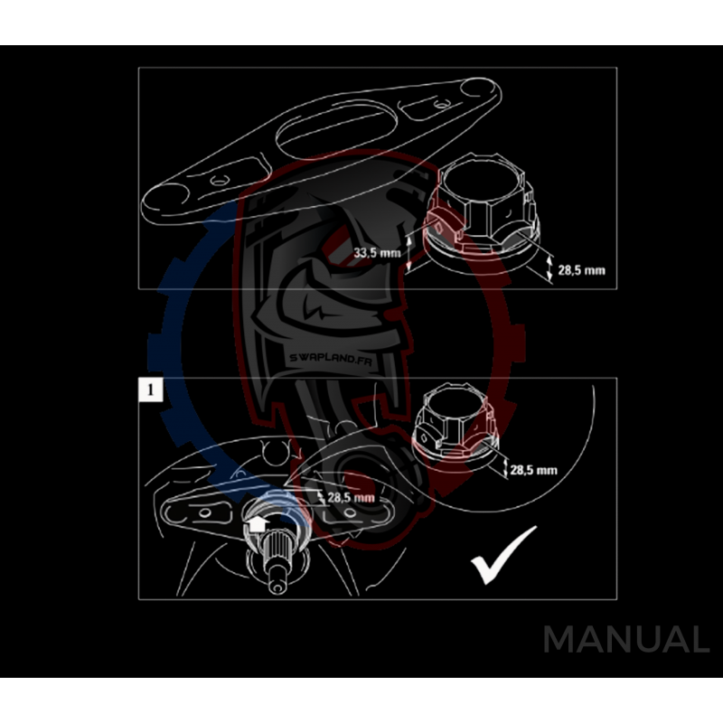 Kit embrayage Race Stage 1 conversion moteur GM Chevrolet V8 LS LS1 LS3 LS7 LM7 LQ boite BMW M57N2 6-Vitesses HGU HGK / N54 - 24
