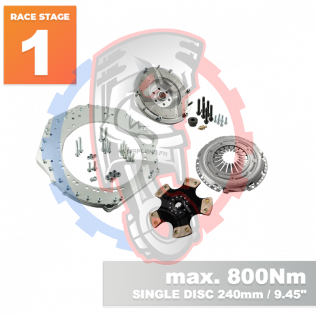 Kit embrayage Race Stage 1 conversion moteur GM Chevrolet V8 LS LS1 LS3 LS7 LM7 LQ boite BMW M57 / E46 S54 M3 - 240mm
