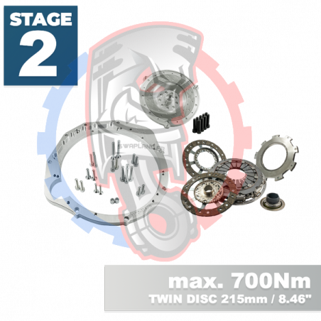 Kit embrayage Stage 2 pour moteur BMW M70 avec boite de vitesse BMW M57N HGU HGK - 228mm