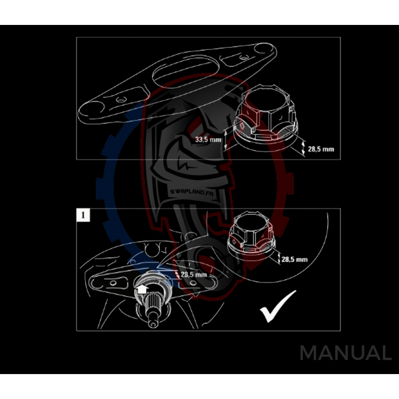 Kit embrayage Race Stage 1 conversion moteur BMW V8 M60 boite BMW E60 M57N2 6-Vitesses HGD JGA - 240mm