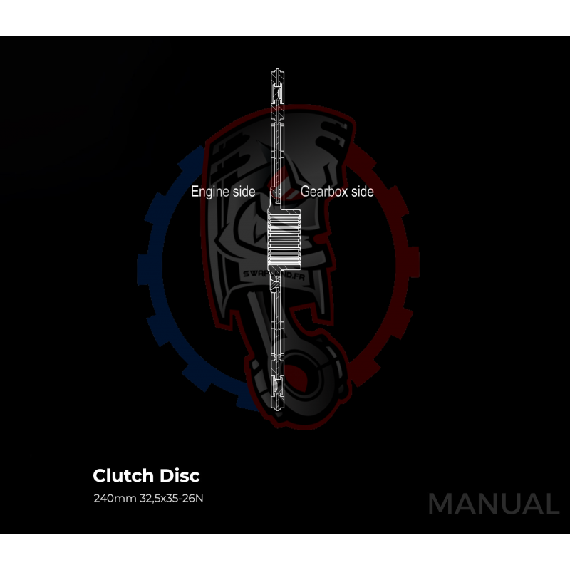 Kit embrayage Race Stage 1 conversion moteur BMW V8 M60 boite BMW E60 M57N2 6-Vitesses HGD JGA - 240mm