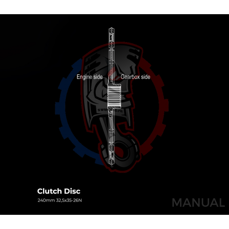 Kit embrayage Race Stage 1 conversion moteur BMW V8 M60 boite BMW E60 M57N2 6-Vitesses HGD JGA - 240mm