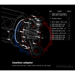 Kit embrayage Race Stage 1 conversion pour moteur BMW V8 M60 avec boite BMW M57N2 6-Vitesses HGU HGK - 240mm 2