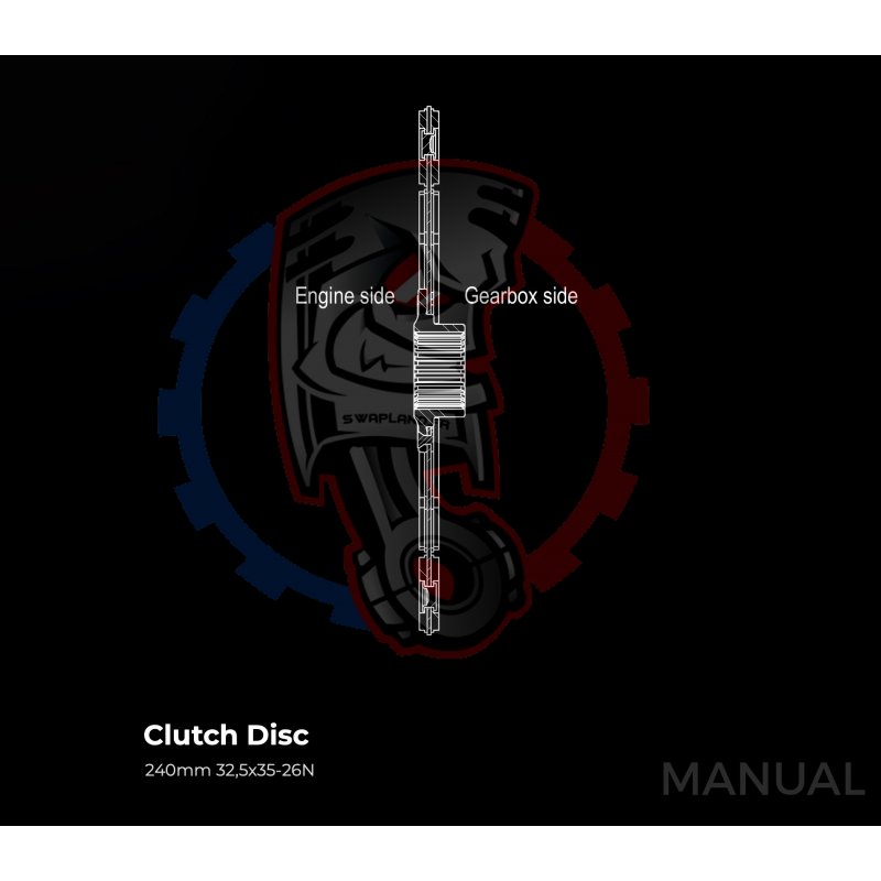 Kit embrayage Race Stage 1 conversion pour moteur BMW V8 M60 avec boite BMW M57N2 6-Vitesses HGU HGK - 240mm