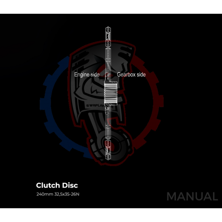 Kit embrayage Race Stage 1 conversion pour moteur BMW V8 M60 avec boite BMW M57N2 6-Vitesses HGU HGK - 240mm