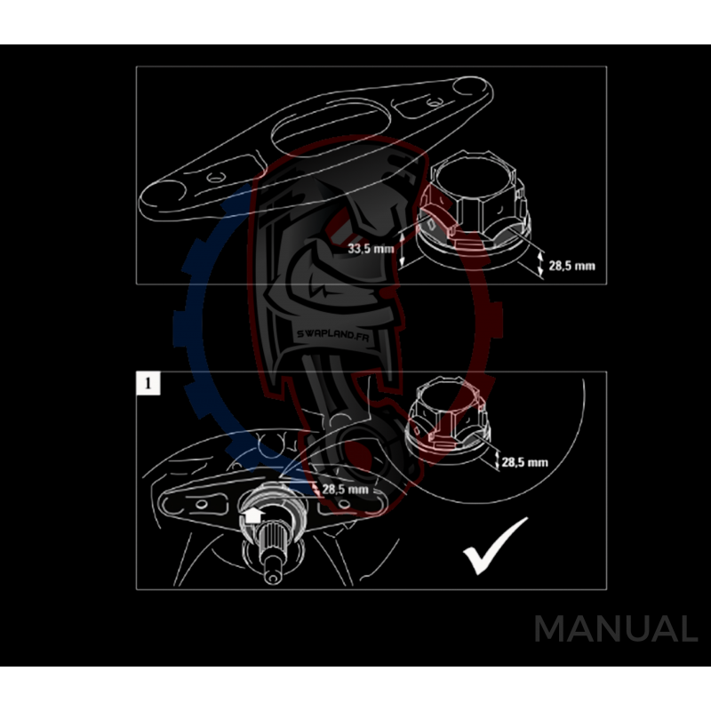 Kit embrayage Race stage 3 conversion moteur Toyota Lexus V8 UZ 1UZ 3UZ boite BMW M57N M57N2 HGD JGA HGA - 184mm