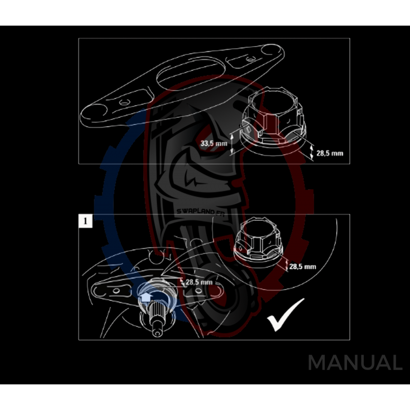 Kit embrayage Race stage 2 conversion moteur Toyota Lexus V8 UZ 1UZ 3UZ avec boite BMW M57N M57N2 6-Vitesses HGD JGA HGA - 184mm