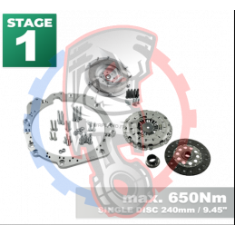 Kit embrayage Stage 1 conversion moteur Toyota Lexus V8 UZ 1UZ 3UZ pour boite BMW M57 / E46 S54 M3 - 240mm