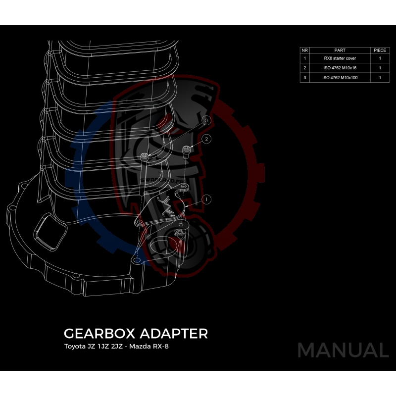 Kit Embrayage Stage 1 Conversion Moteur Toyota JZ 1JZ 2JZ pour Boite Mazda RX-8- 240mm