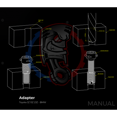 Kit Embrayage Race Stage 3 Conversion Moteur Toyota JZ 1JZ 2JZ Sur boite BMW M57N M57N2 6-Vitesses HGD JGA HGA - 184mm