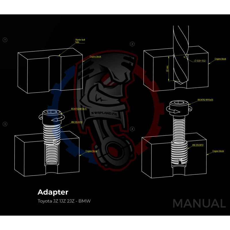 Kit embrayage Race Stage 2 conversion moteur Toyota JZ 1JZ 2JZ boite BMW M57N M57N2 6-Vitesses HGD JGA HGA - 184mm