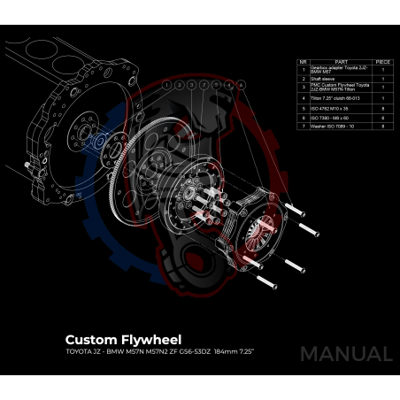 Kit embrayage Race Stage 2 conversion moteur Toyota JZ 1JZ 2JZ boite BMW M57N M57N2 6-Vitesses HGD JGA HGA - 184mm