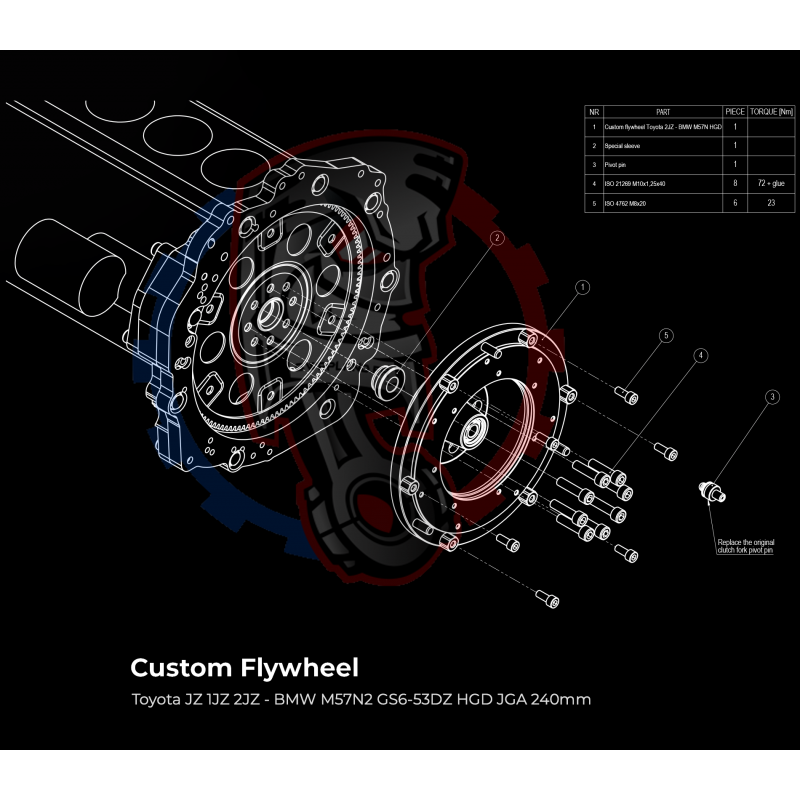 Kit Embrayage Race Stage 1 Conversion Moteur Toyota JZ 1JZ 2JZ Boite De Vitesse BMW M57N M57N2 6-Rapports HGD JGA HGA - 240mm