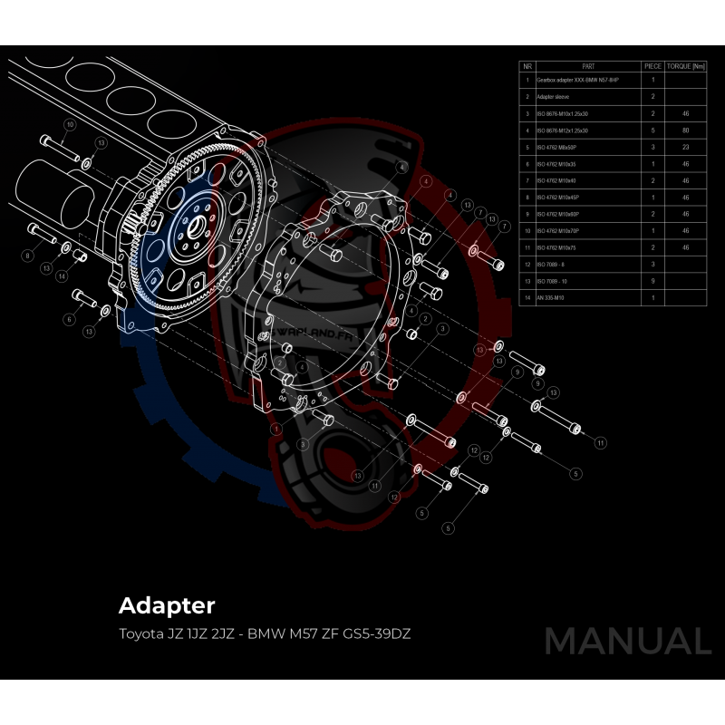 Kit Embrayage Race Stage 1 Conversion Moteur Toyota JZ 1JZ 2JZ Boite De Vitesse BMW M57N M57N2 6-Rapports HGD JGA HGA - 240mm
