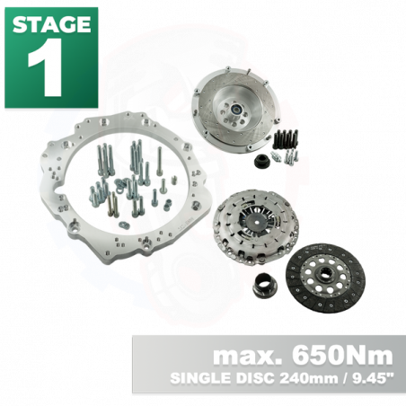 Kit Embrayage Stage 1 Conversion Moteur Toyota JZ 1JZ 2JZ pour Boite De Vitesse BMW M57N M57N2 6-Rapports HGD JGA HGA - 240mm